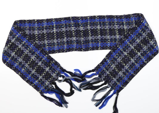 Per Una Womens Blue Check Knit  Scarf