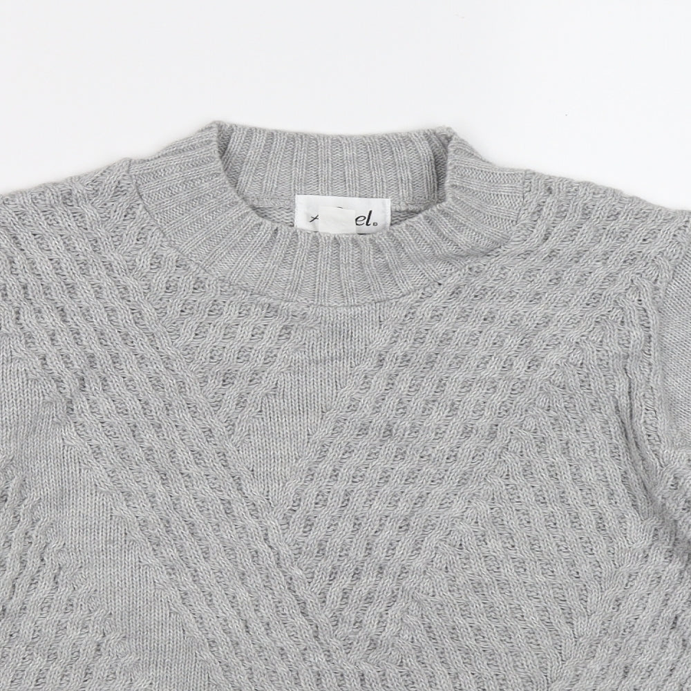 afibel Womens Grey  Knit Pullover Jumper Size 14