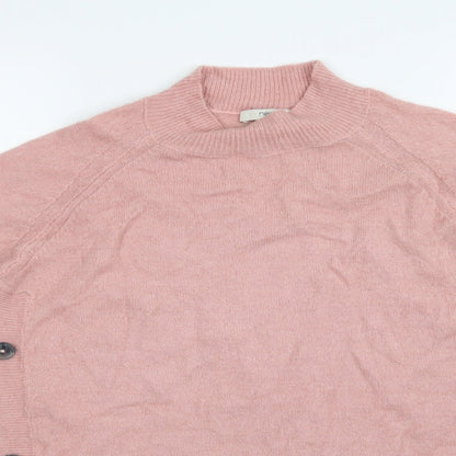Close-up detail of Next women’s pink jumper, size UK 4