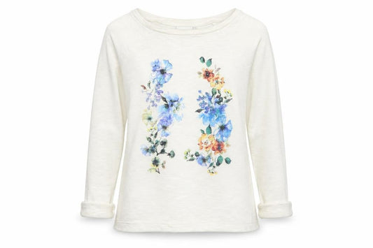 next  Womens Beige Floral  Pullover Sweatshirt Size 6