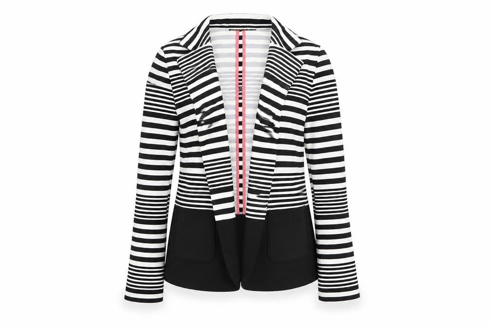 Atmosphere Womens Multicoloured Striped  Overcoat Jacket Size 6