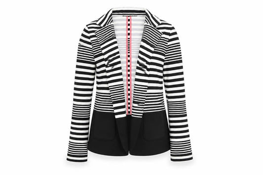 Atmosphere Womens Multicoloured Striped  Overcoat Jacket Size 6