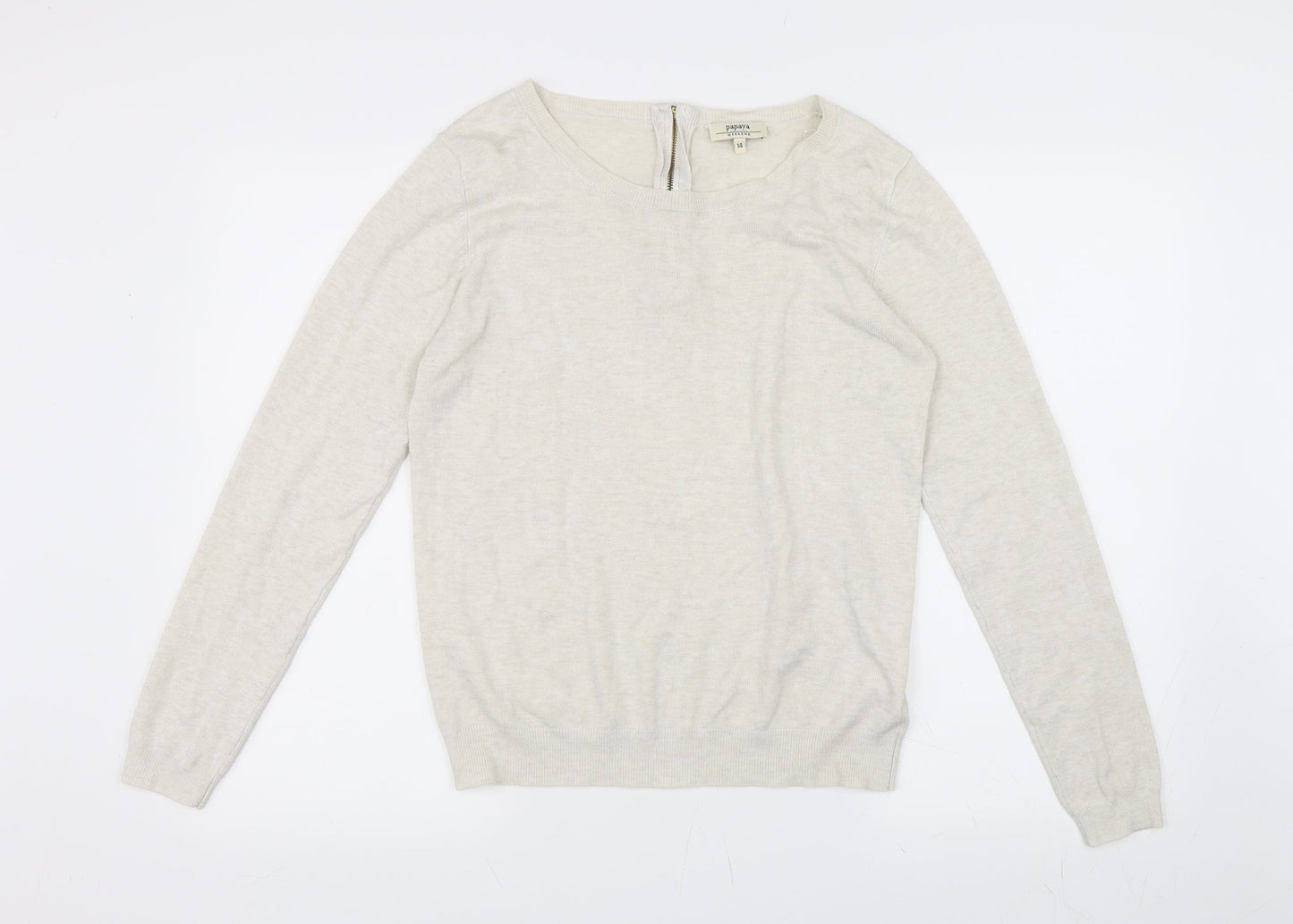 Papaya Womens Beige   Pullover Jumper Size 14