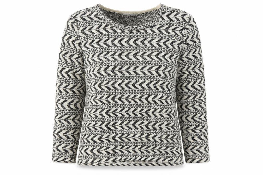 TU Womens Beige Geometric  Pullover Jumper Size 8