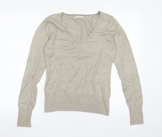 George  Womens Beige   Pullover Sweatshirt Size 12