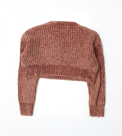 Back view of New Look girls’ orange knit jumper, size 9, years