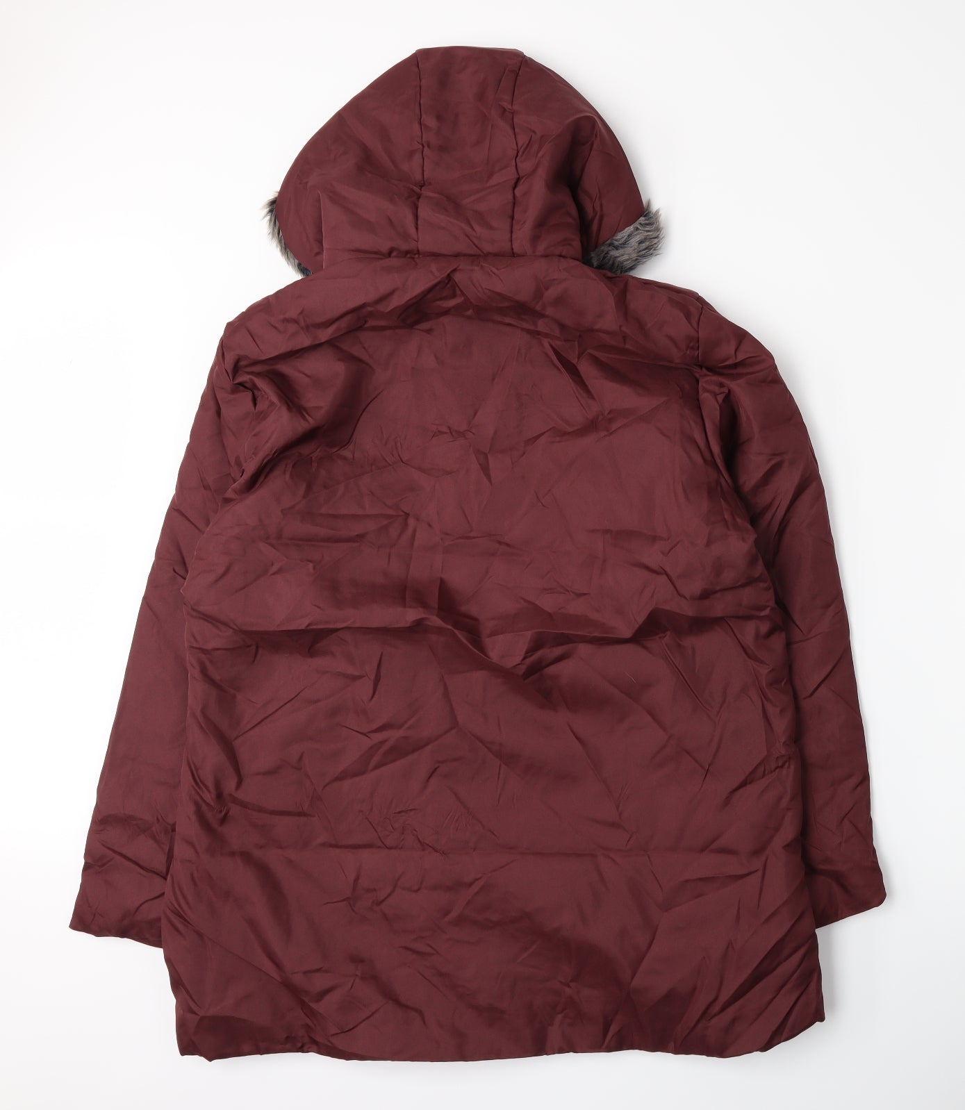 Anne De Lancay Womens Red   Parka Coat Size M