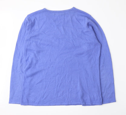 Back view of Bonmarché women’s purple knit jumper, size M