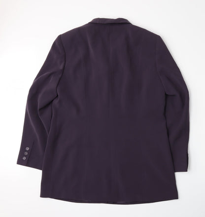 Back view of Gerry Weber women’s purple jacket suit jacket, size UK 16