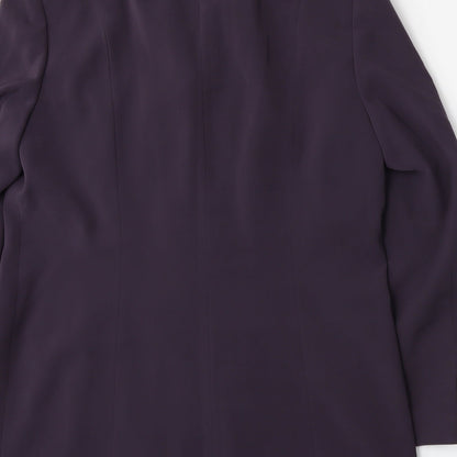Brand and care label for Gerry Weber women’s purple jacket suit jacket, size UK 16