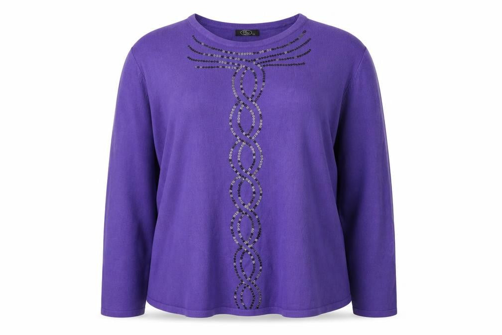 Bonmarché Womens Purple Knit Pullover Jumper Size XL