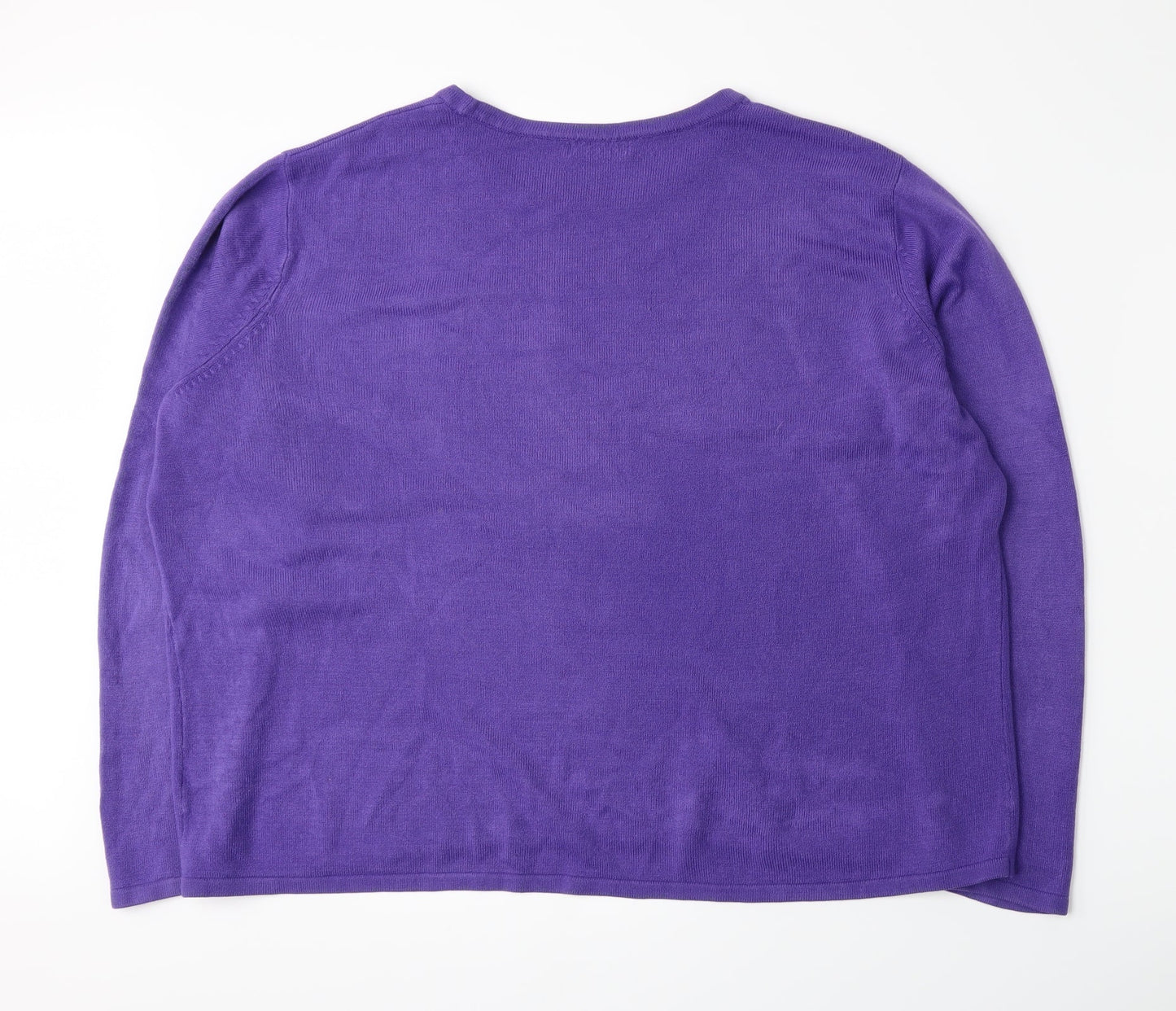 BM Womens Purple  Knit Pullover Jumper Size XL