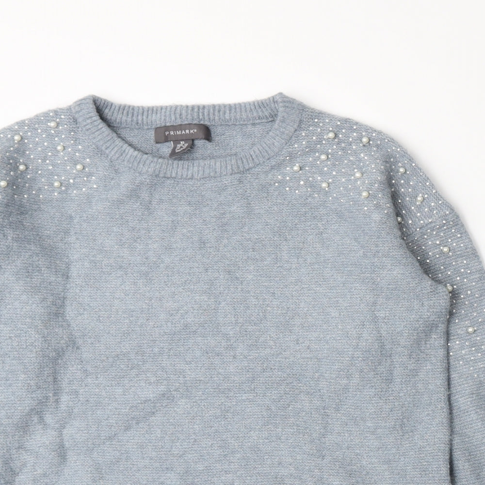 Primark Womens Blue  Knit Pullover Jumper Size XS