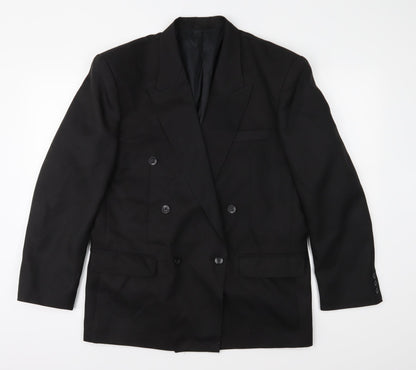 Front view of Andre Cori men’s black jacket suit jacket, size 40
