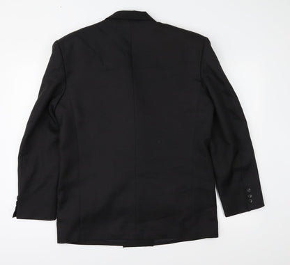 Back view of Andre Cori men’s black jacket suit jacket, size 40