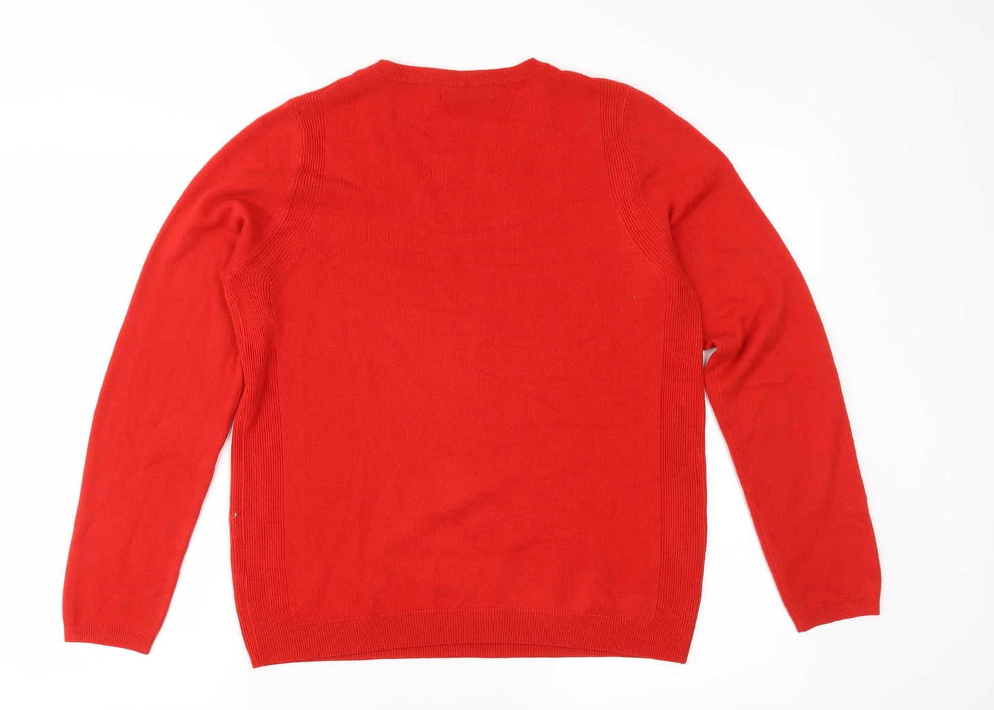Marks and Spencer Womens Red  Knit Pullover Jumper Size 12