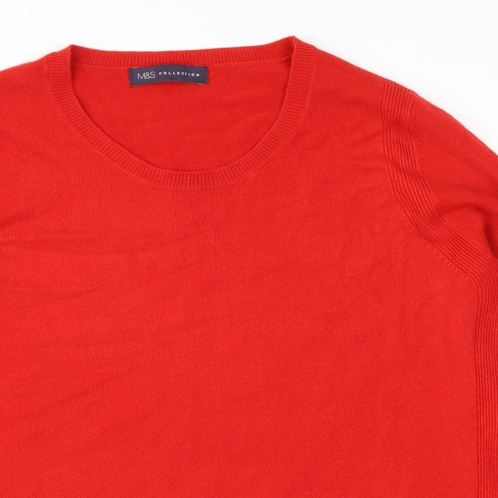 Marks and Spencer Womens Red  Knit Pullover Jumper Size 12