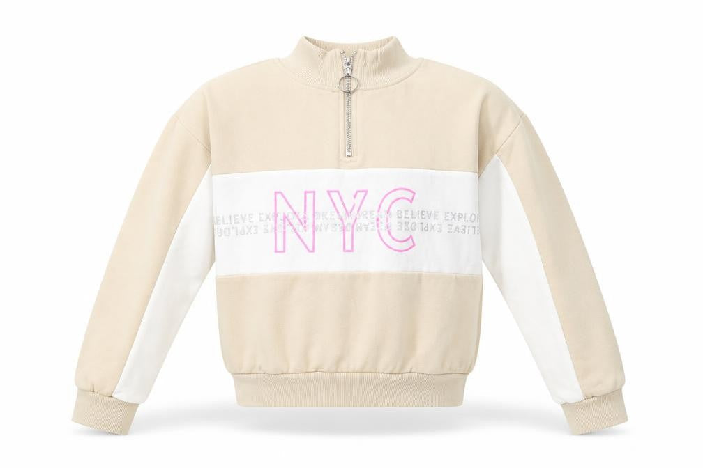 H&M Girls Beige   Pullover Sweatshirt Size 11-12 Years
