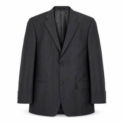 Front view of C&A men’s grey striped jacket suit jacket, size 42