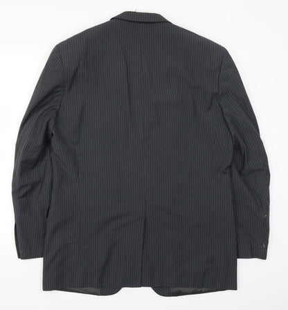 Back view of C&A men’s grey striped jacket suit jacket, size 42