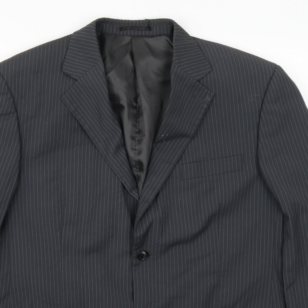 C&A Mens Grey Striped  Jacket Suit Jacket Size 42