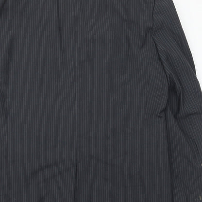Brand and care label for C&A men’s grey striped jacket suit jacket, size 42
