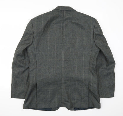 Back view of Skopes men’s grey check jacket suit jacket, size 40