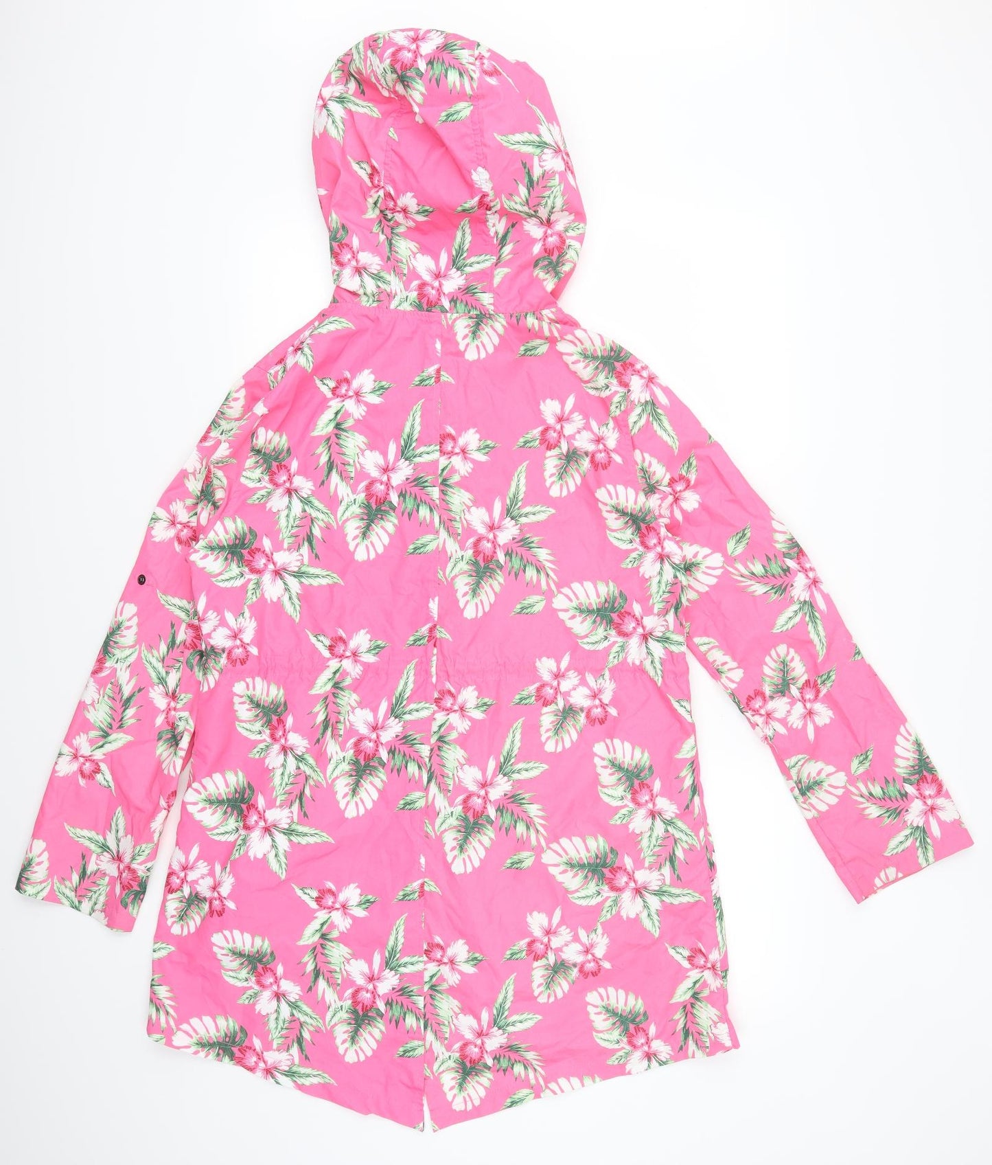 Atmosphere Womens Pink Floral  Parka Coat Size S