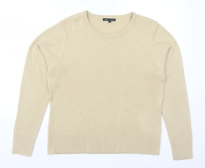Additional front view of Debbie Morgan women’s beige jumper, size M