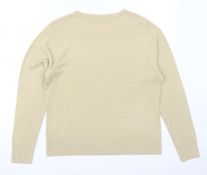 Back view of Debbie Morgan women’s beige jumper, size M