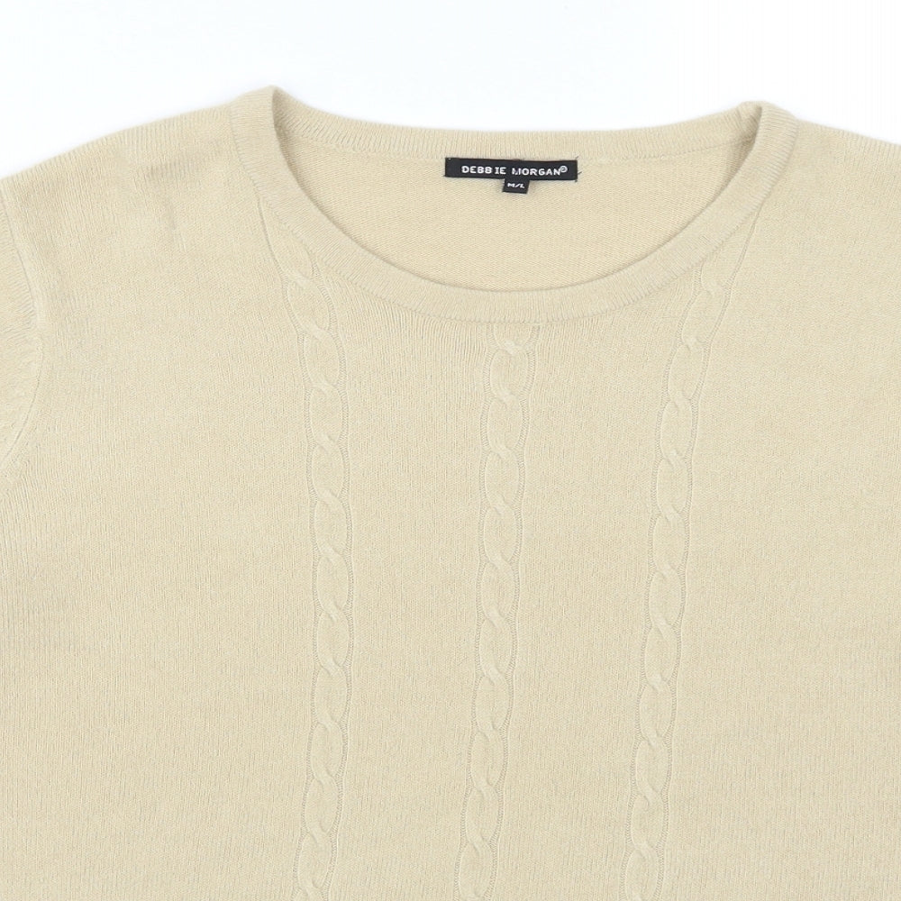 Debbie Morgan Womens Beige   Pullover Jumper Size M