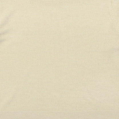 Brand and care label for Debbie Morgan women’s beige jumper, size M