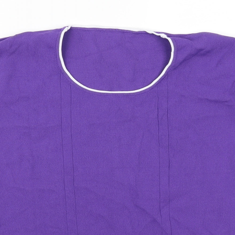 Just Elegance Womens Purple   Basic T-Shirt Size M