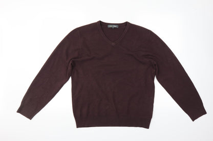 Additional front view of Marks & Spencer men’s brown jumper, size L