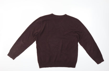 Back view of Marks & Spencer men’s brown jumper, size L
