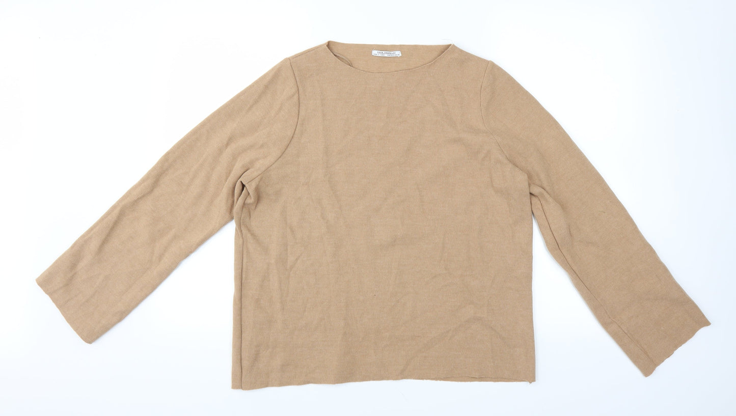 Zara Womens Brown   Pullover Jumper Size S