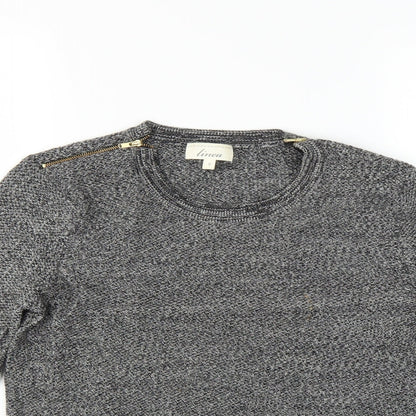 Close-up detail of Linea women’s grey jumper, size S