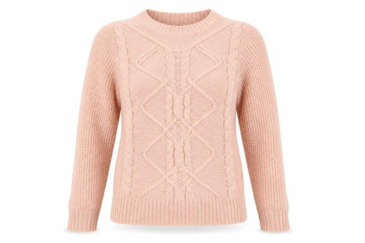 Front view of Oasis women’s pink jumper, size S
