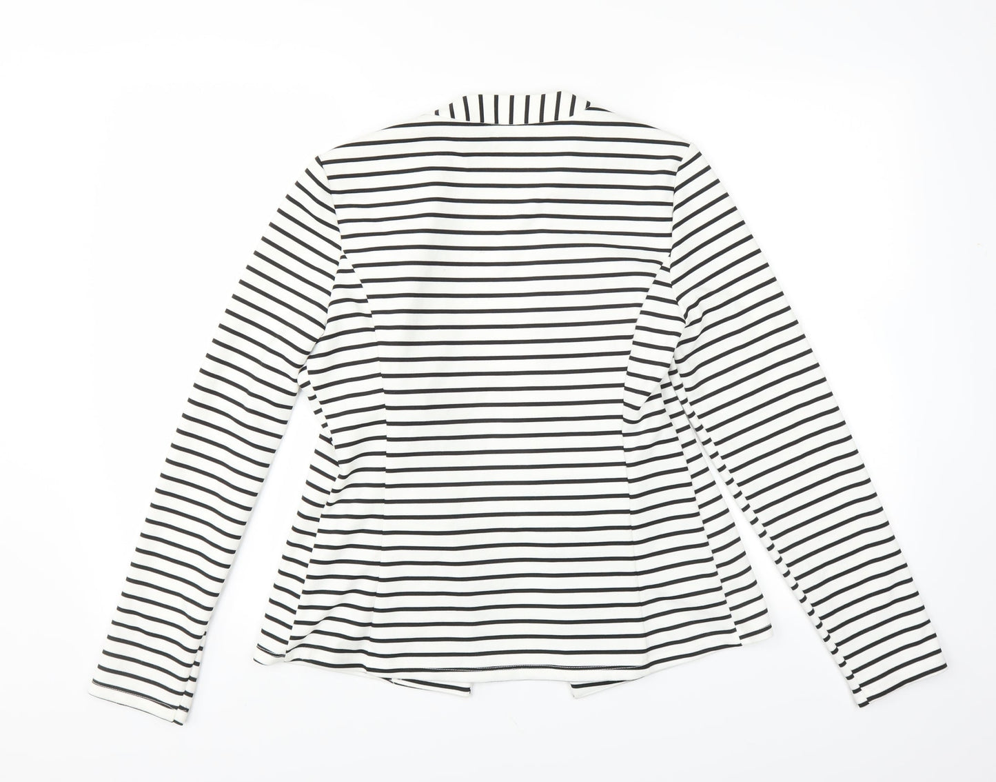 George Womens White Striped  Cardigan Jumper Size 12