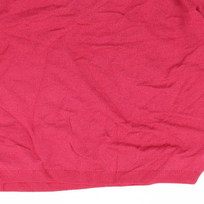 Brand and care label for EWA women’s red jumper, size S