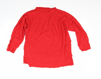 Back view of Gria women’s red jumper, size M