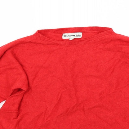 Close-up detail of Gria women’s red jumper, size M