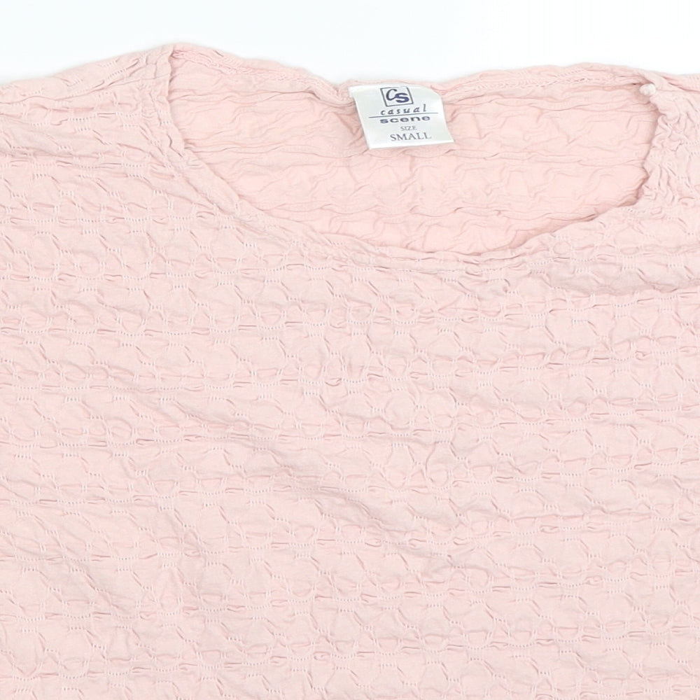 Casual Scene Womens Pink   Basic T-Shirt Size S