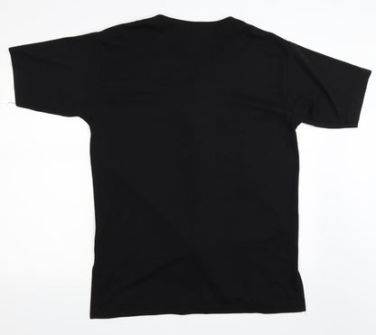 Back view of Preworn women’s black basic button-up, size XL