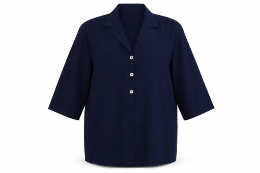 Front view of Fosby women’s blue jacket, size UK 16