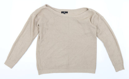 Front view of Missguided women’s beige jumper, size M