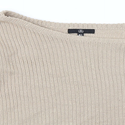 Close-up detail of Missguided women’s beige jumper, size M