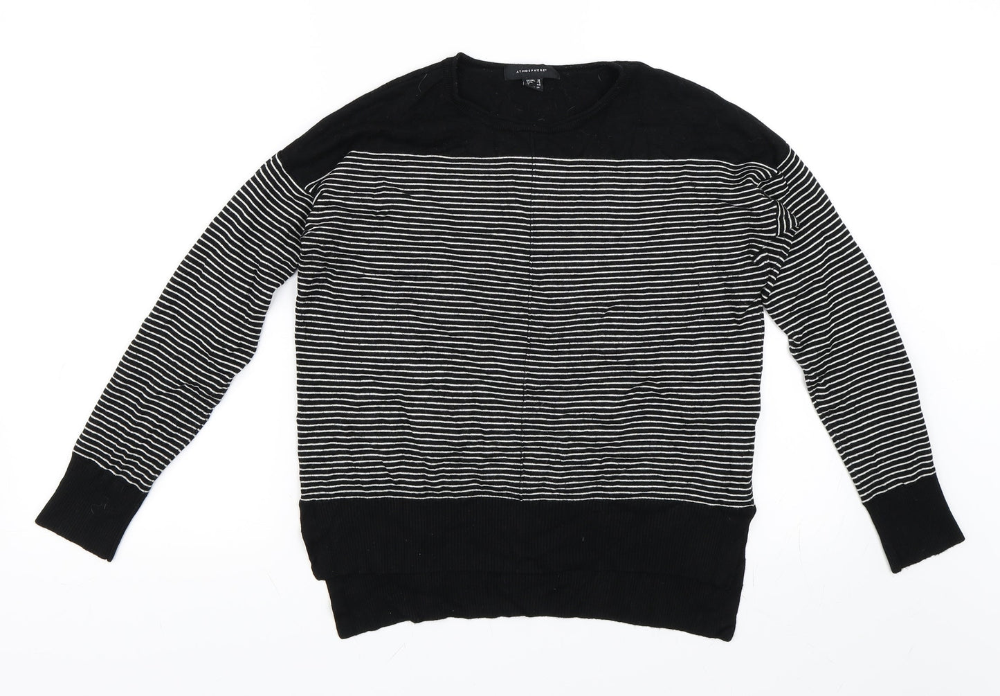 Primark Womens Black Striped  Pullover Jumper Size 12