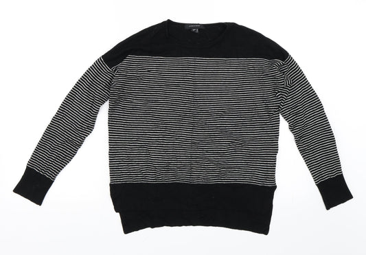 Primark Womens Black Striped  Pullover Jumper Size 12