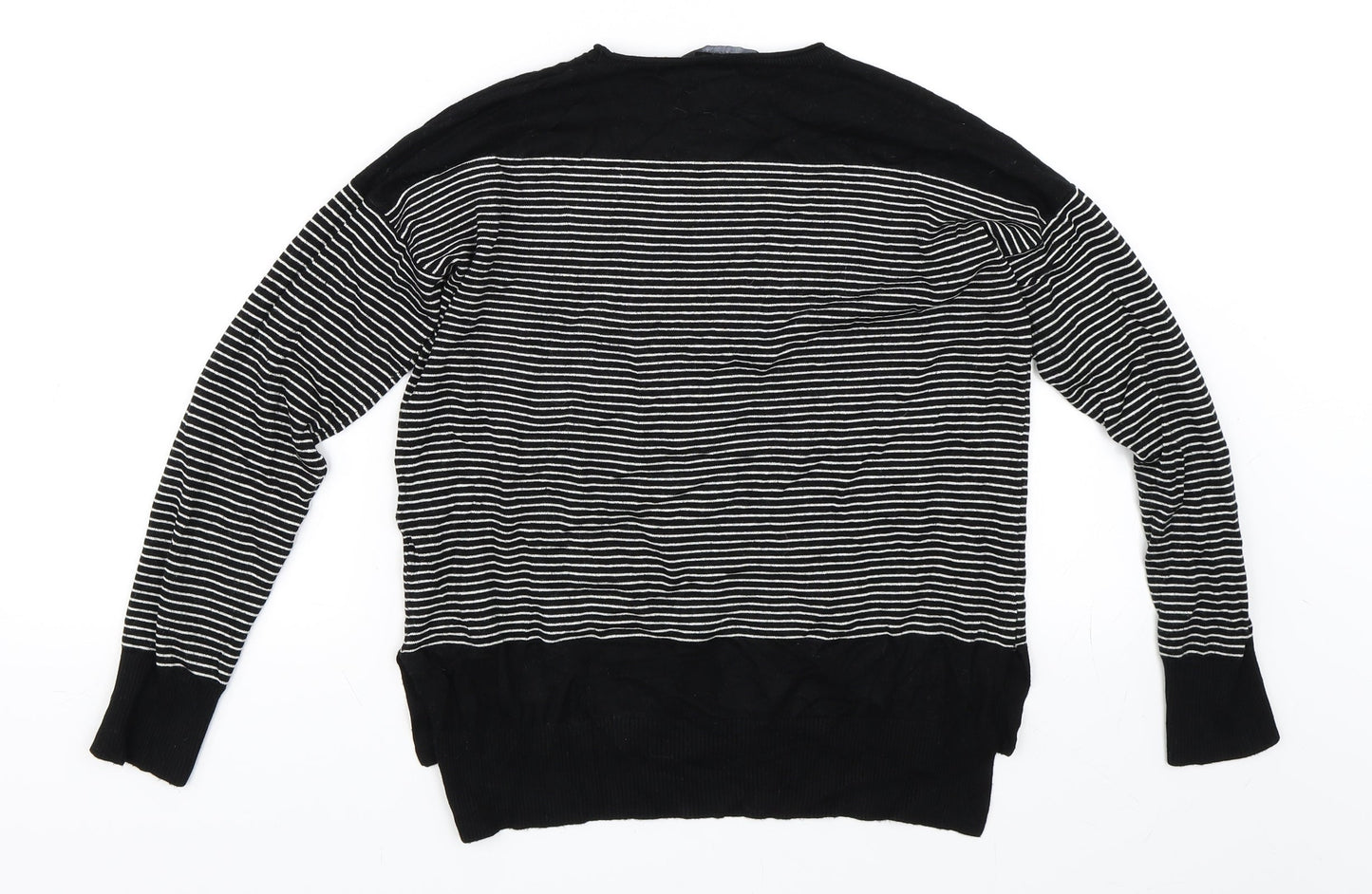 Primark Womens Black Striped  Pullover Jumper Size 12